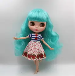 Кукла blygirl blyth светло-зеленый челка волосы Обнаженная кукла с гибкими суставами 19 совместное DIY кукла может изменить макияж Модная Кукла