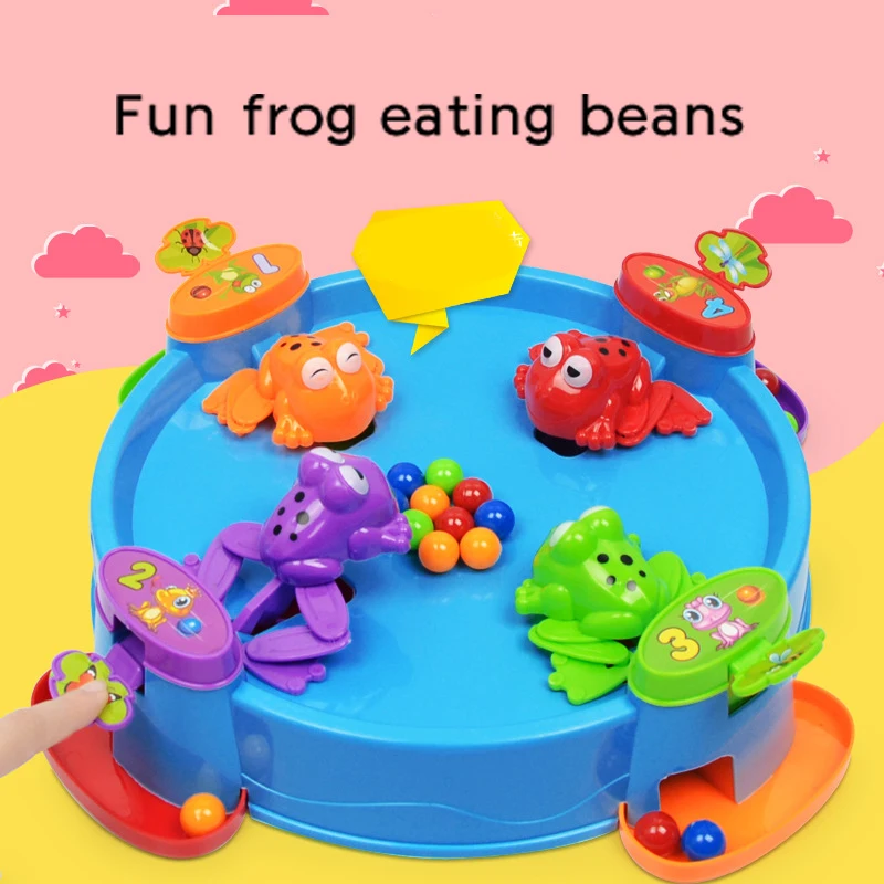 Kids Educationa Toy Baby Toys Frog Grabs Ball Game Parent-child Interactive Table Games Feeds Frog 