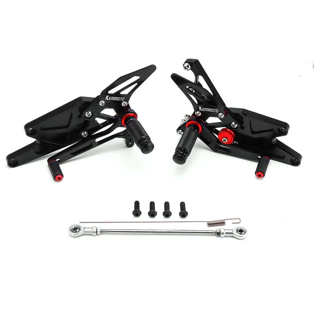 KEMiMOTO MT 03 MT 25 MT03 MT25 CNC регулируемый задний Набор Rearsets Подножка для Yamaha YZF R25 R3 MT-03 MT-25