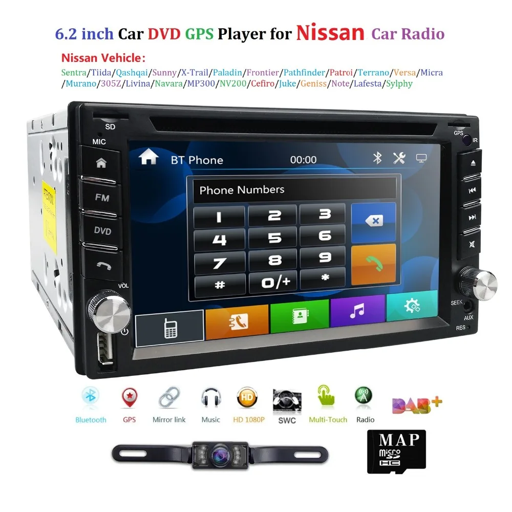  Monitor de coche para Nissan Navara D40 07-15 navegación GPS DVD Radio estéreo Bluetooth USB contro