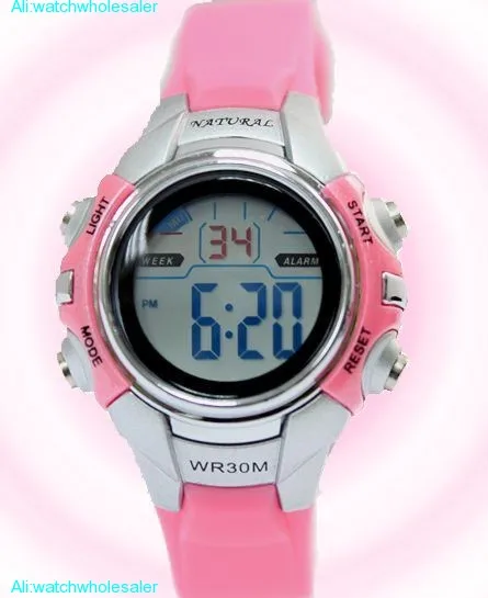 DW121J Chronograph BackLight Black Bezel Water Resist Ladies Women Digital Watch
