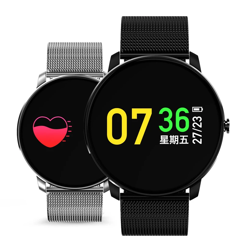 Men Women Smart Watches for Android Phones Heart Rate Monitoring Smart Watch Male Stainless Steel Sports Smartwatch for Running