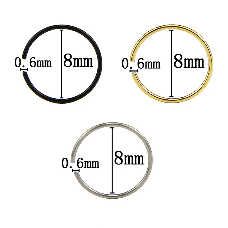 

40PCS Unisex Punk Clip On Ear Without Piercing No Hole Fake Body Nose Lip Hoop Rings Jewelry Earrings For Women Men Gold Silver