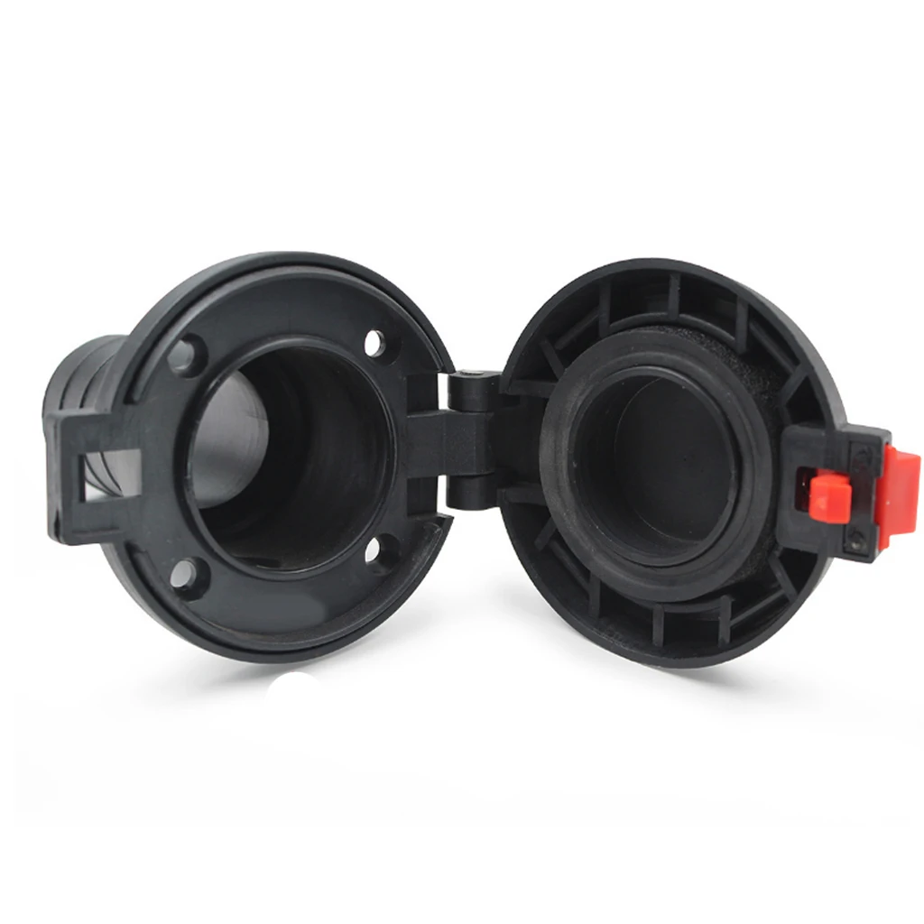 Black Marine Boat Yacht Fuel Gas Deck Filler Vented Fuel Fills 1.5inch Keyless Cap 38mm ABS Plastic