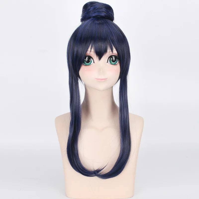 Высокое качество аниме LoveLive! Длинный прямой смешанный синий косплей парик Love Live