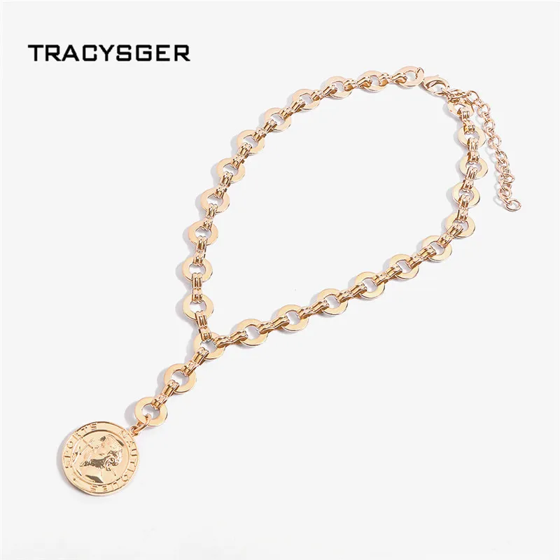 

DB-84522 /TRACYSGER/coin chain Y necklace