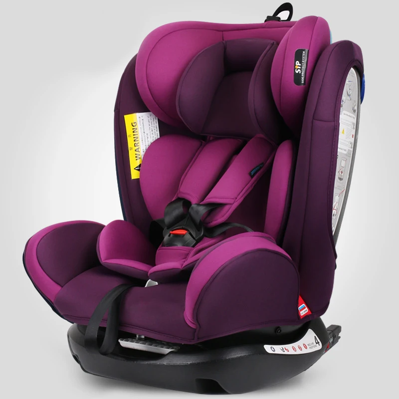 ISOfix интерфейс детское автомобильное безопасное кресло-трансформер детское автомобильное сиденье-бустер Регулируемая укладка сидя пятиточечный ремень безопасности CCC - Цвет: purple ISOfix