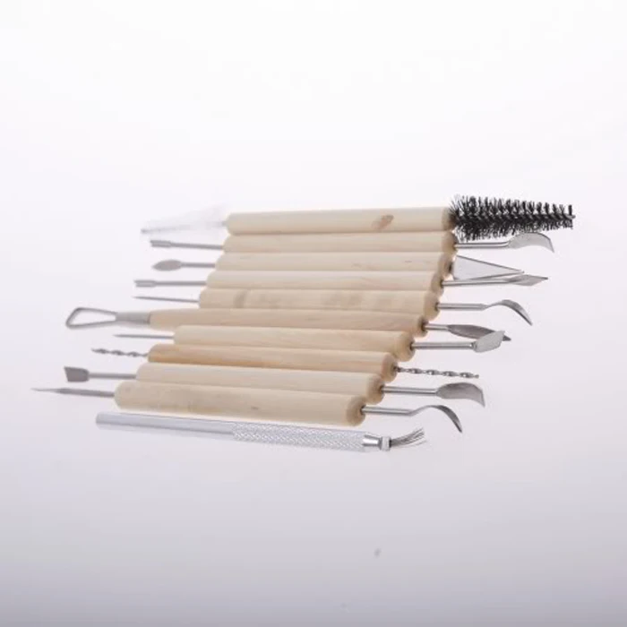 Dateien 11 Teil/satz Holz Polymer Clay Wachs Seife Sculpting Modellierung Doppelseitige Skulptur Diy Werkzeuge Für Clay Keramik Carving Modellierung Hindernis Entfernen