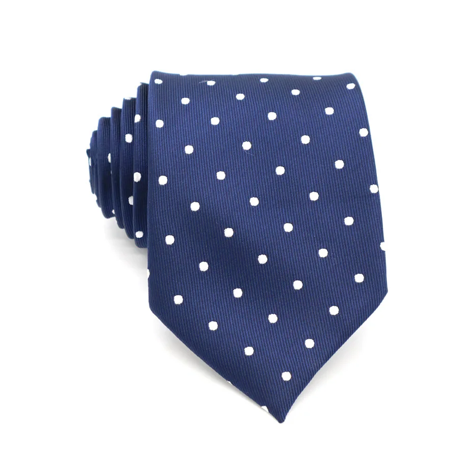 Buy XT049 Blue With White Polka Dot Tie for Men Wide