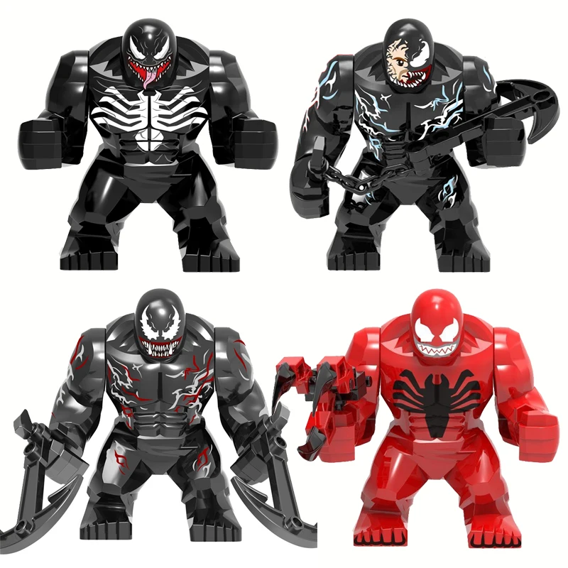 

Super Heroes Character Big Size Figures Anti Venom Carnage Venom Model Blocks Construction Building Toys For Children