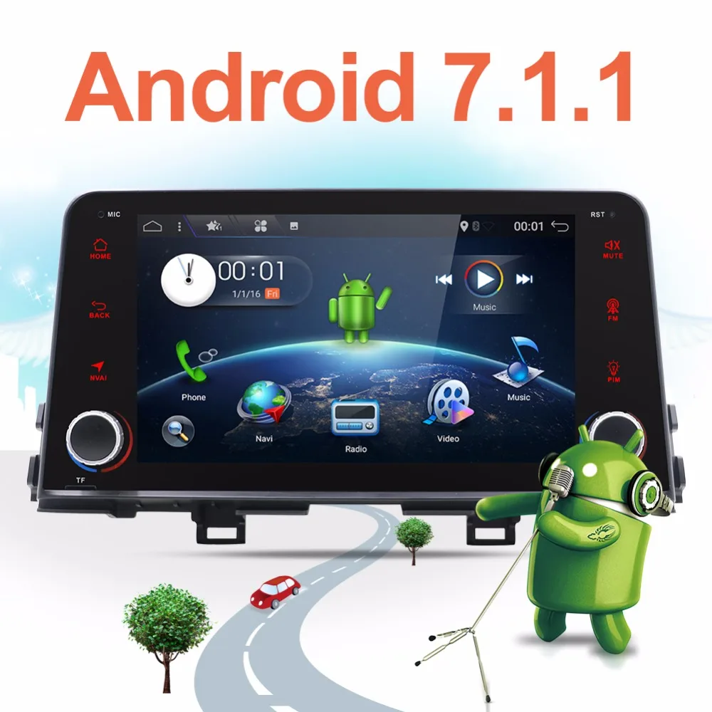 

Android 7.1 car DVD Quad Core with WIFI multimedia player for KIA PICANTO 2017 Car NAVI radio