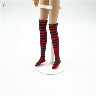 1 пара новые полосатые чулки для Barbies, Blyth, Momoko, Azone, 1/6 кукла licca носки одежда аксессуары - Цвет: color 6