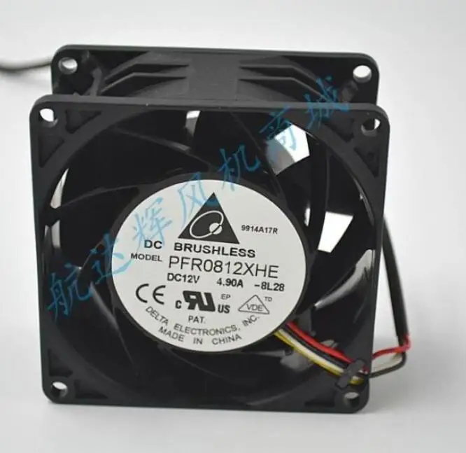 Original DELTA PFR0812XHE 8038 4.9A 80*80*38MM 12V 4 wire large air ...