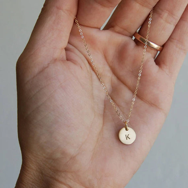 

Personalized Coins Letters Bowknot Necklace Handmade Rose Gold Choker 7mm Pendant Collier Femme Kolye Collares Womens Jewelry