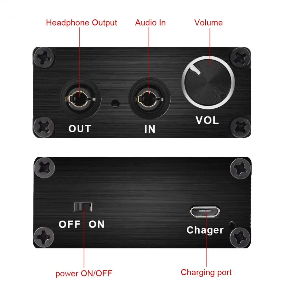 Portable 200mW Mini Stereo Audio HiFi Headphone Amplifier Digital Amp for Headphones Speakers Power Amplifier
