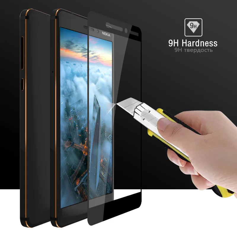 Для Nokia 6 2018 закаленное стекло второе поколение 2th полное покрытие Защита экрана