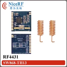 10 шт. дешевые продажи встроенный 868 МГц беспроводной модуль данных RF4431 с 10pcscopper обшивка пружинная Антенна