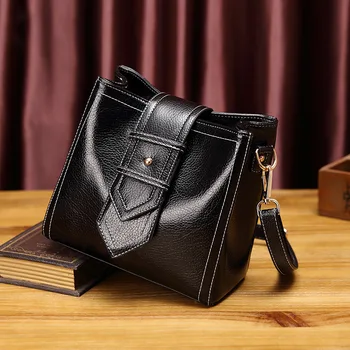 

Luxury Brand Women Bags Designer Genuine Leather Handbags High Quality Vintage Messenger Bags For Women 2019 Shoulder Hand T18