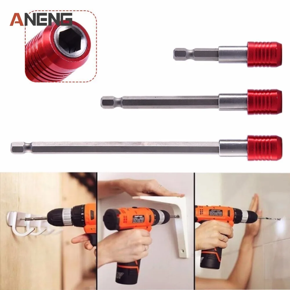 60/100/150mm 3pcs Drill Bit Stainless Steel Screwdriver Extension Bit