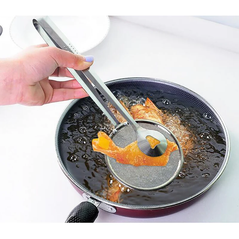 Cokytoop многофункциональные дуршлаги Тонг в одном Креативный дизайн нержавеющая сталь жареная выпечка мука кухонные фильтры зажим для инструмента
