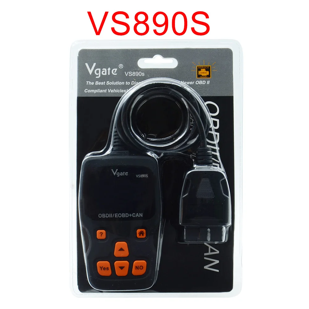 VS890 OBD2 код универсальный VGATE VS890 диагностический сканер Многоязычное устройство автодиагностики VGATE MaxiScan VS-890 - Цвет: VS890S