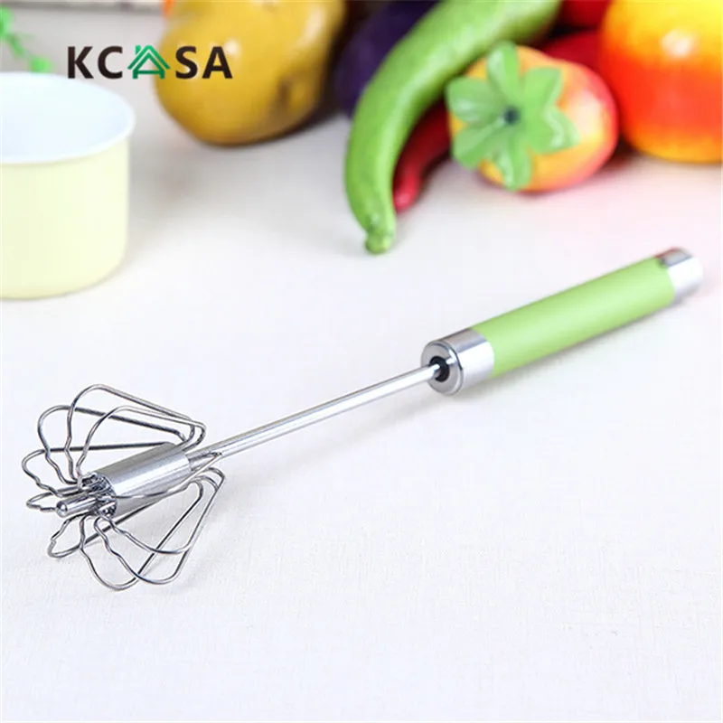KCASA-KC015 руководство само превращение венчик из нержавеющей стали Смеситель пенообразователь Венчик-миксер для взбивания яиц мешалки для Кухня гаджеты Яйцо инструмент