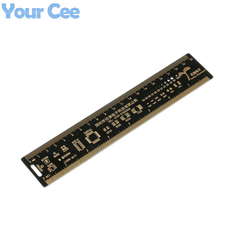 1 шт 20 см Многофункциональный PCB линейка, измерительный инструмент резисторный конденсатор микросхема SMD диод, транзистор посылка