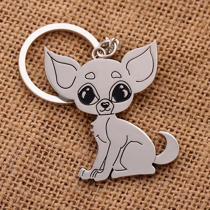 

Chihuahua keychain key ring for women puppy dog key chain key holder cute portachiavi chaveiro llaveros bag charm free shipping