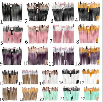 

20set 20Pcs set Professional Makeup Brushes Set Powder Foundation Eyeshadow Make Up Brushes Cosmetics Soft Synthetic Hair