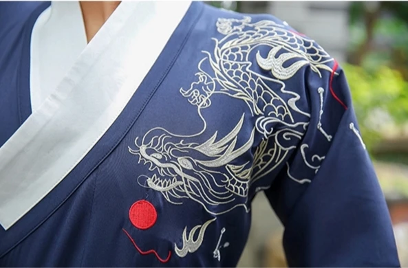 Китайский jinyi Wei костюм мужчины народном стиле ретро хлопок Hanfu Китая Длинные платье традиционная китайская одежда династии Мин гвардии