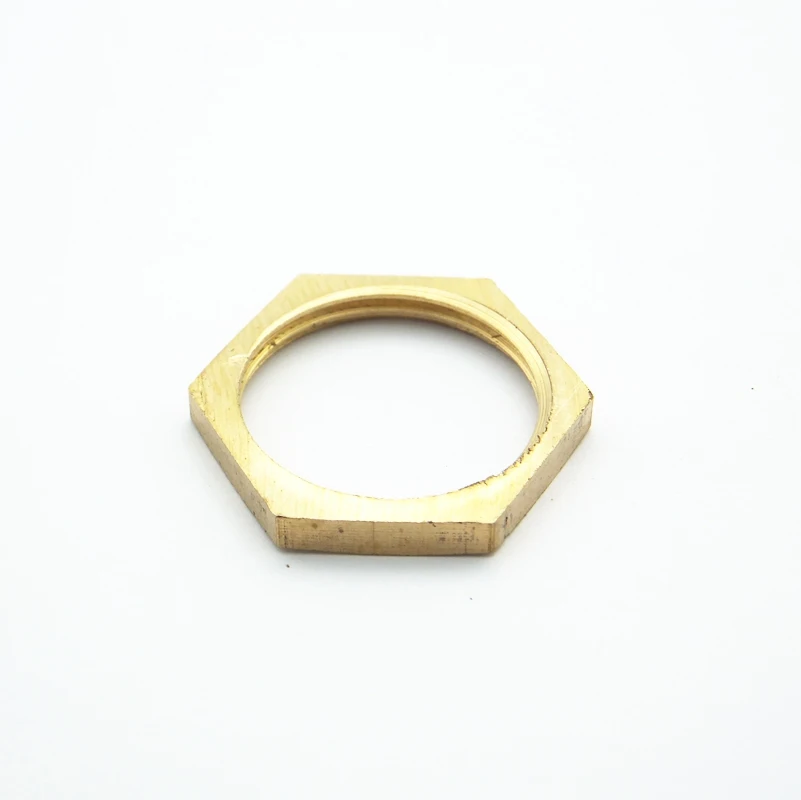 

1/8" 1/4" 3/8" 1/2" 3/4" 1" M10 M12 M14 M16 M18 Female Thread Brass Hex Lock Nuts Fit Pipe Fitting Adapter Coupler Connector