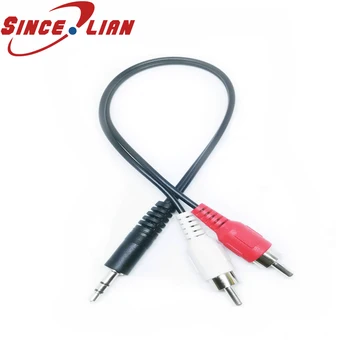 

SINCILIAN 20PCS Audio Video Cable Connector 3mm Butt Plug Male To Mmale 1RCA To 2RCA Audio Video AV Cable Cord 1.5m/1.8m/3m/5m