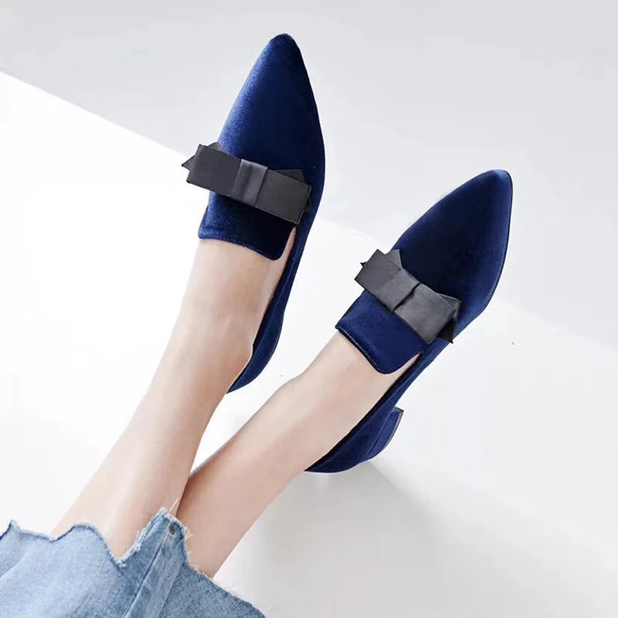 Stylesowner роскошный бархат с острым носком весна осень ботинки женщин Смешанные