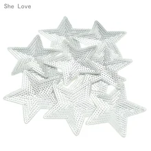 100Pcs Laser AB Silver Star Appliques/Christmas Patches/Kids Crafts Scrapbooks 100Pcs Laser AB Silver Star Appliques/Christmas Patches/Kids Crafts Scrapbooks