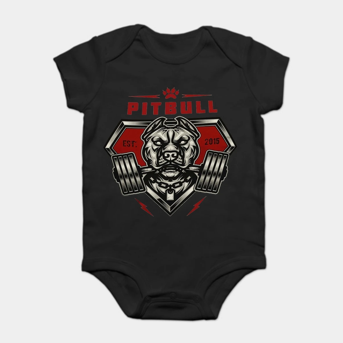 

Baby Onesie Baby Bodysuits kid t shirt New Summer Cool Tee Shirt Pitbull Gyms Fitness Bodybuilder Bull Bodybuilding Tees Cotton