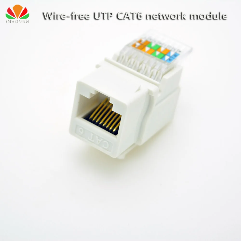 

5pcs UTP RJ45 Connector CAT6 Network Module Tool-free Information Socket Cable Adapter Keystone Jack for Amp Computer Ethernet
