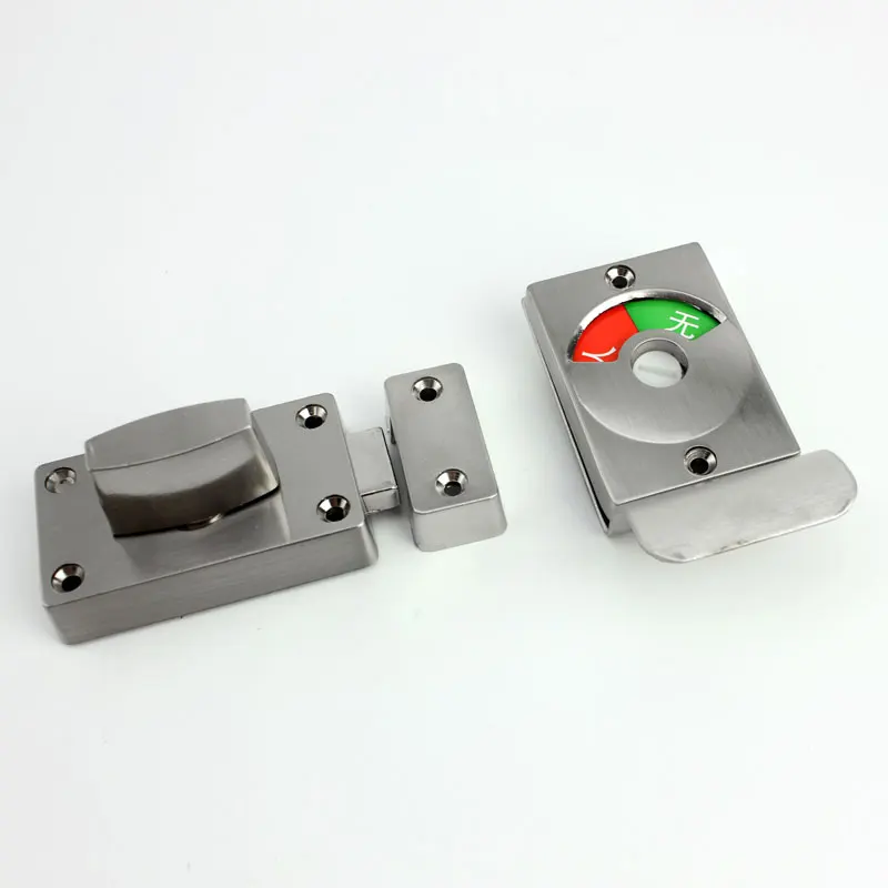 1PC Partition Door Lock with Handle Instructions Public Restroom Toilet