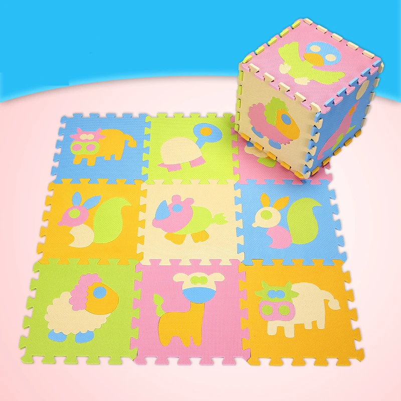 Educational Baby Play Mat 9pcs EVA Foam Puzzle Mats Non toxic Infant