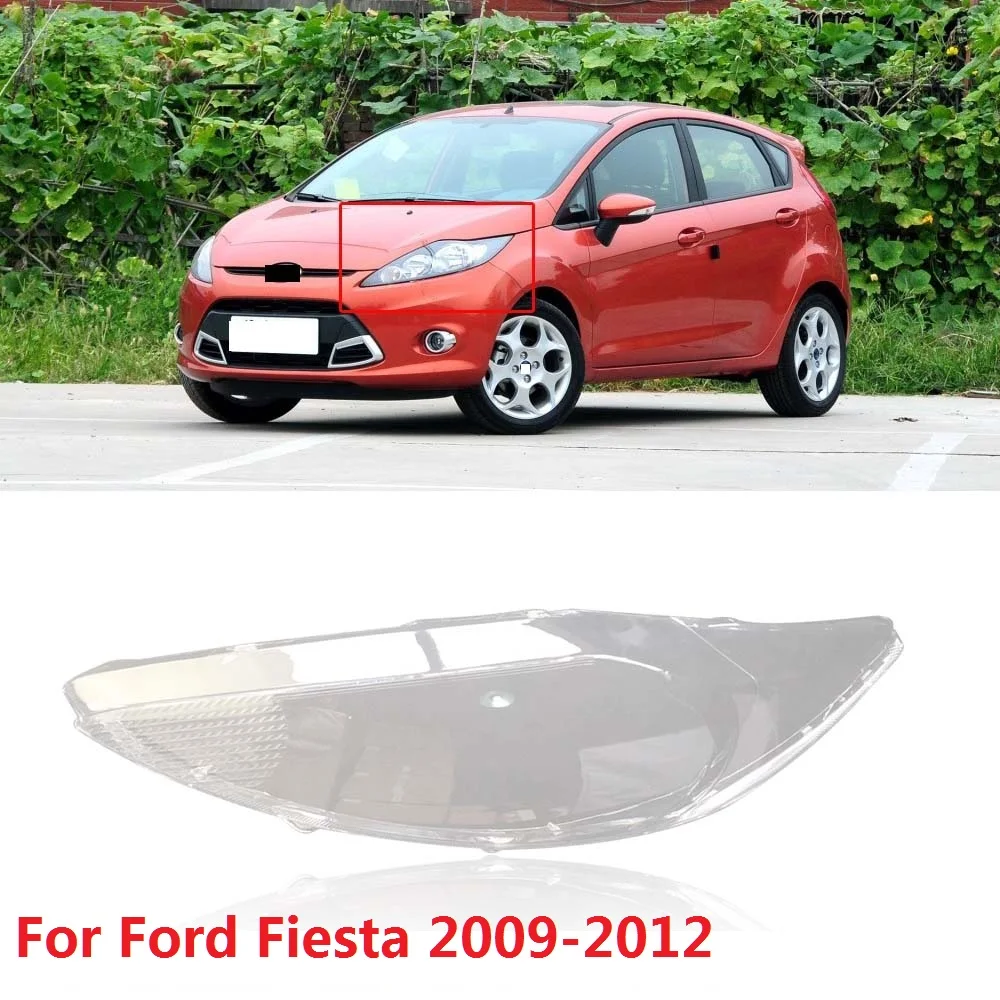 

CAPQX 1PCS For Ford Fiesta 2009-2012 Front Headlamp Lampshade Headlight Waterproof Bright Head Lamp Shade Light Shell Cover