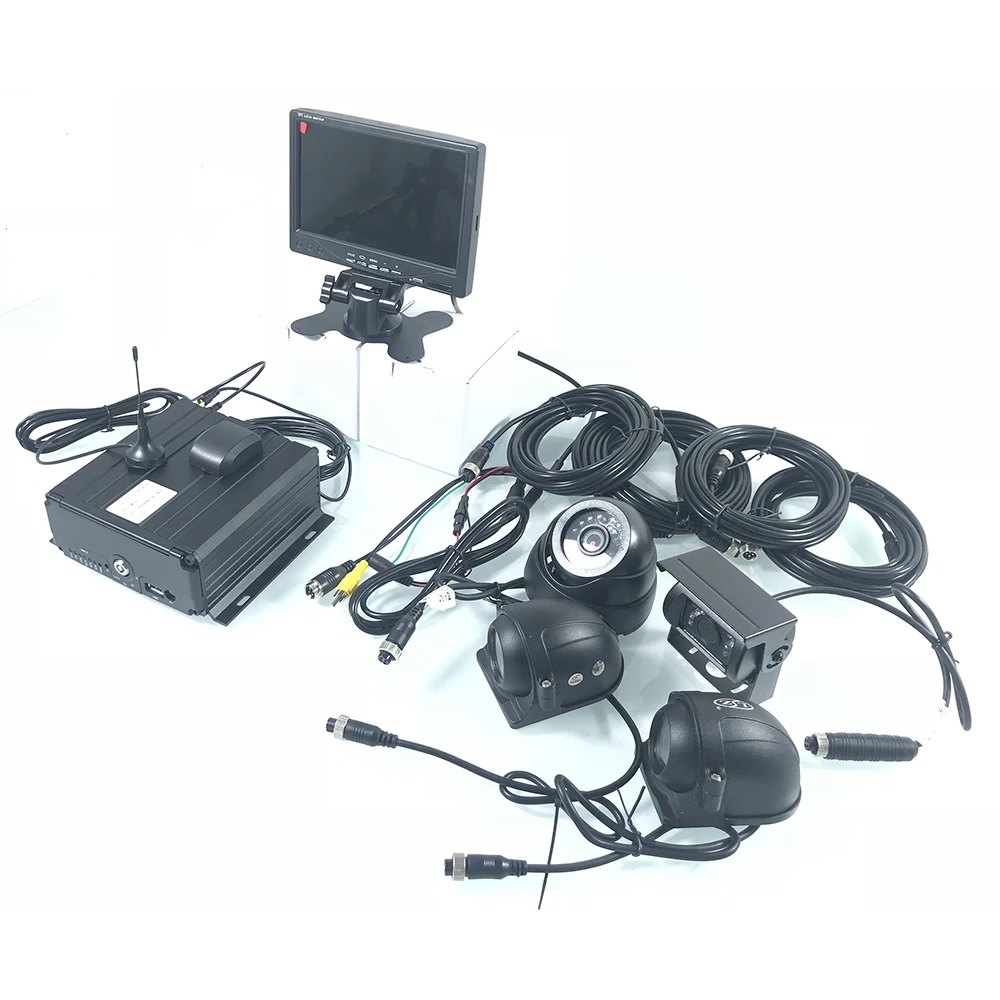 Support 4CH audio and video input 4G GPS Truck Monitoring Suite remote video online Monitoring real-time satellite positioning