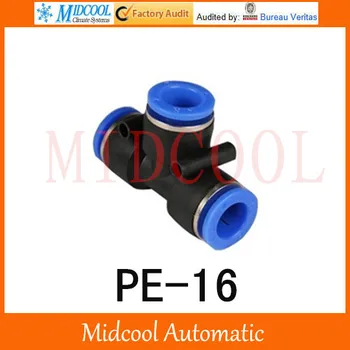 

Quick connector PE-16,16mm T thread three-way pipe joint plastic socket pneumatic hose components,air fitting
