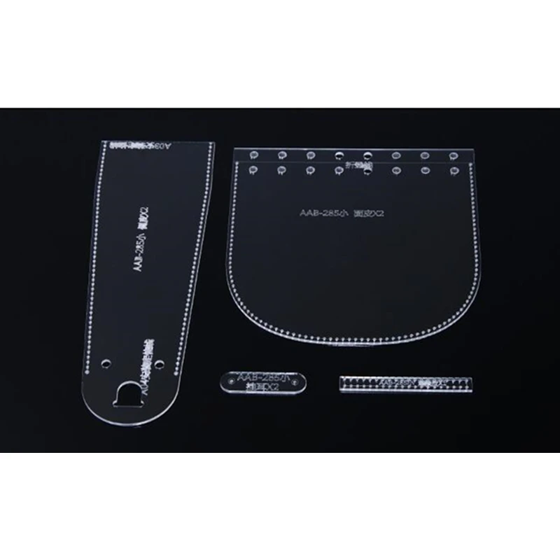 Leather sewing template 1set Acrylic Stencil Template DIY Leather Handmade Craft Women Handbag Shoulder Bag Sewing Pattern 19*16*8cm