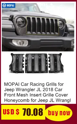 MOPAI Car Grilles Smart Locks Cover for Jeep Wrangler JL Car Hood Latch Catch Lock Kit for Jeep JL Wrangler Car Accessories