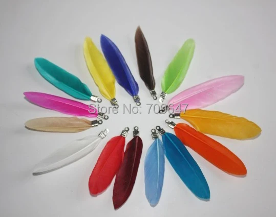 

Feathers!100pcs/lot!Multicolor Goose Satinette Feather Accessories per for Jewelry Making&other Handmade Supply