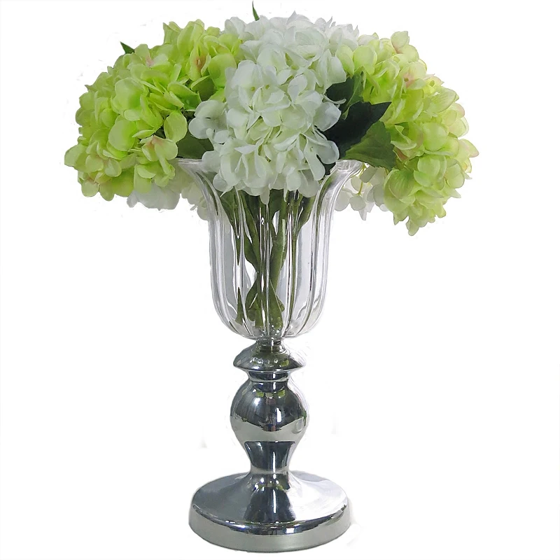 Нордическая роскошная хрустальная ваза с высокой ногой прозрачная ваза для цветов Классическая американская Цветочная композиция домашние декорации