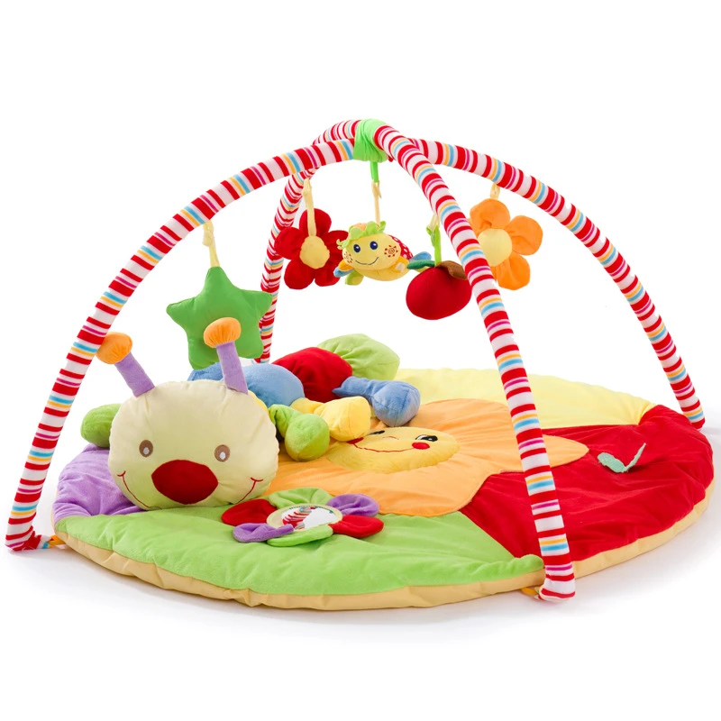 Couverture Douce De Jeu Pour Bebe De Style Chenille Tapis De Jeu Pour Ramper Cadre D Activite De Gymnastique Jouet De Puzzle De Formes Sensorielles 90x90 Cm Aliexpress