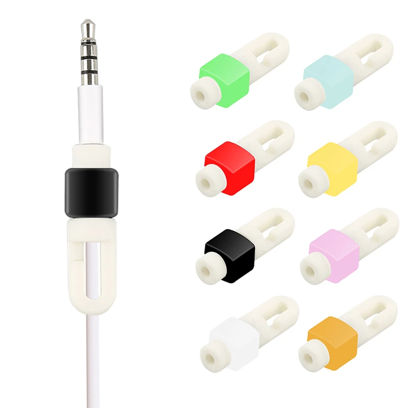 

High quality durable silicone Cute Cable protector Winder Earphone Headphone Protector DateLine Protect Cover Cord Protective