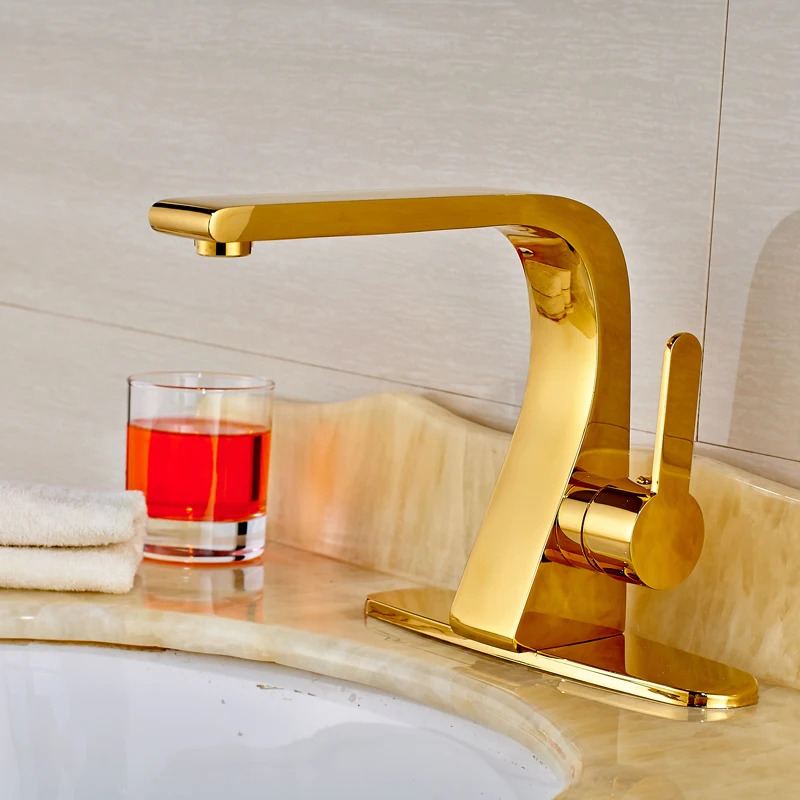 High grade bathroom wash basin sink mixer faucet with hole cover plate ...