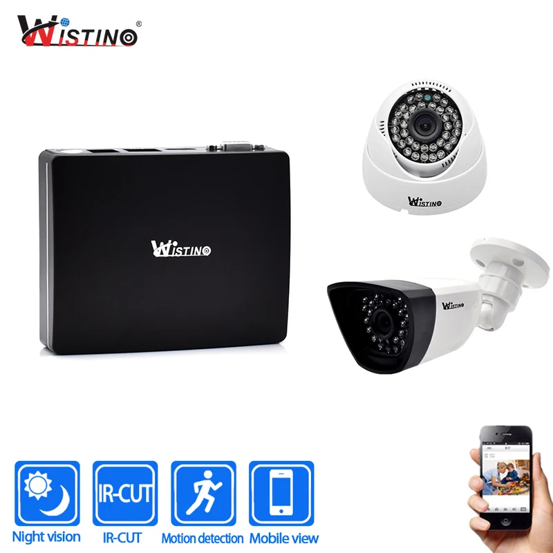 

Wistino 1080P CCTV IP Camera Outdoor Surveillance Camera Mini NVR Kits Home System Security Video Monitor Onvif IR Night Vision