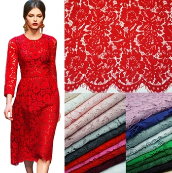 

1.5 * 1.5 m Lash Embroidery Lace Fabrics Cotton Cord French Lace Fabric Guipure Nigeria African Lace For Wedding Dress